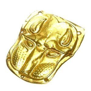 Scythian Gold Plated Panther head Reproduction Pin Pendant ca 3rd century BCE. R